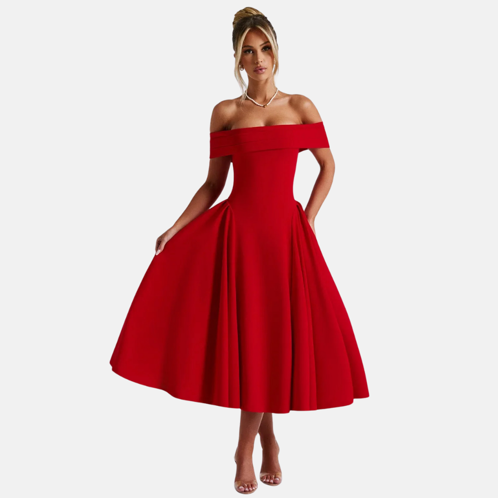 Chère | A-line Formal Off-Shoulder Long Dress
